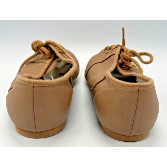 BLOCH Tan / Caramel Lace-Up Jazz Soft Dance Shoes - Girls Sz 13.5 - Picture 5 of 7